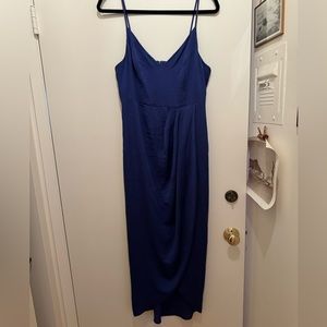 Express Cobalt Satin Dress